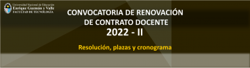 Convocatoria de renovación de contrato docente 2022-II