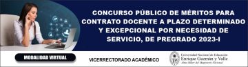CONCURSO PÚBLICO DE MÉRITOS PARA CONTRATO DOCENTE 2023-I