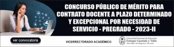 CONCURSO PÚBLICO DE MÉRITOS PARA CONTRATO DOCENTE DE PREGRADO 2023-II