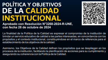 Política y objetivos de la calidad institucional