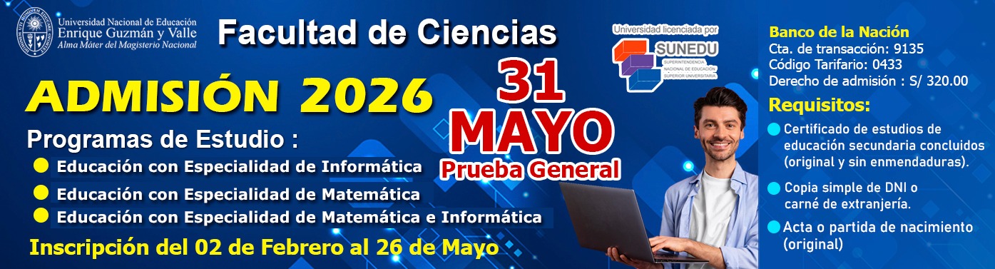 Admisión 2026 - Escuela Profesional de Matemática e Informática