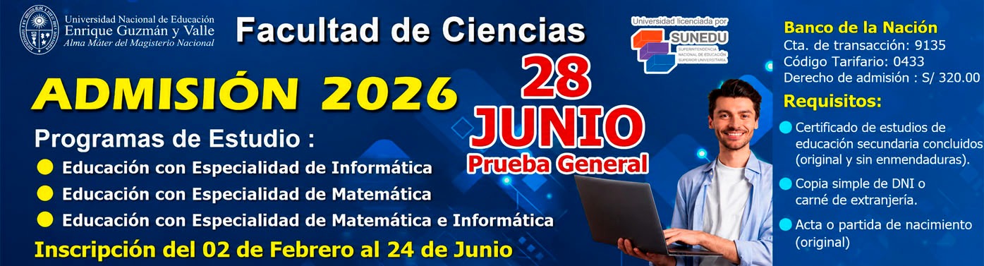 Admisión 2026 - Escuela Profesional de Matemática e Informática