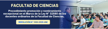 Procedimiento promoción y nombramiento excepcional en el Marco de la Ley N° 32580. de los docentes ordinarios de la Facultad de Ciencias.