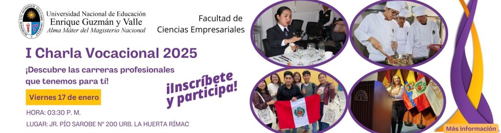 CHARLA VOCACIONAL 2025 Facultad De Ciencias Empresariales I Charla Vocacional 2025 1024x273