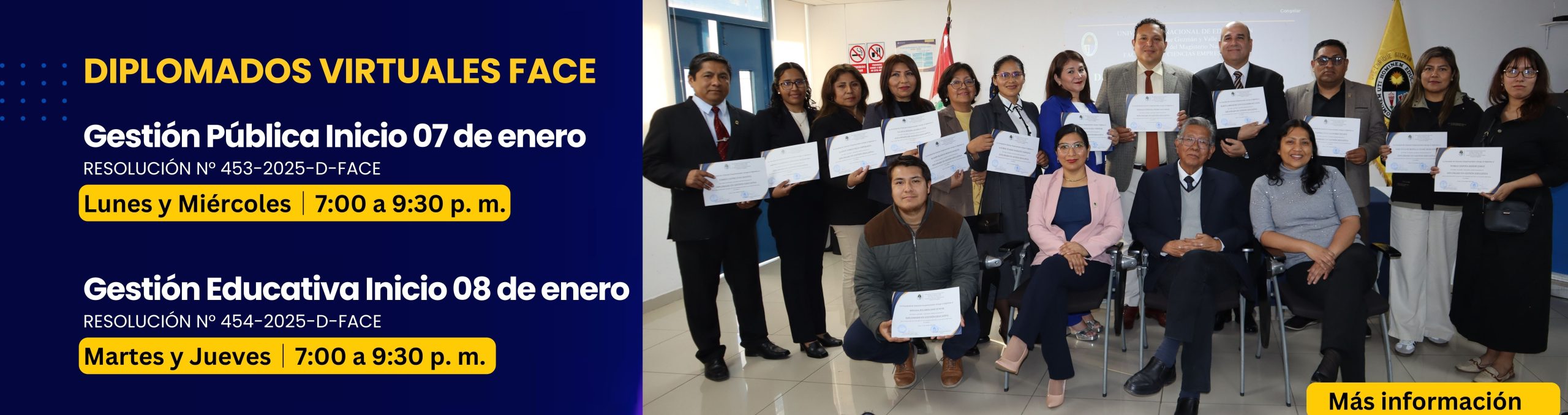 DIPLOMADOS VIRTUALES DE GESTIÓN PÚBLICA Y  GESTIÓN EDUCATIVA 2026-I