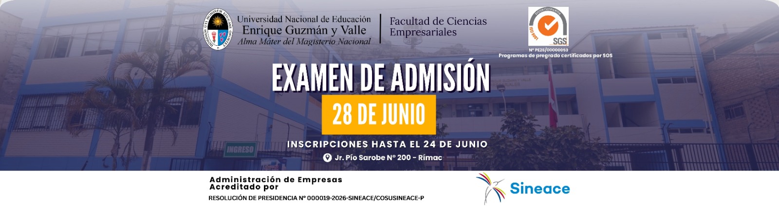 Admisión FACE 2026