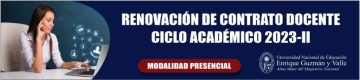 RENOVACIÓN DE CONTRATO DOCENTE CICLO ACADÉMICO 2023 - II
