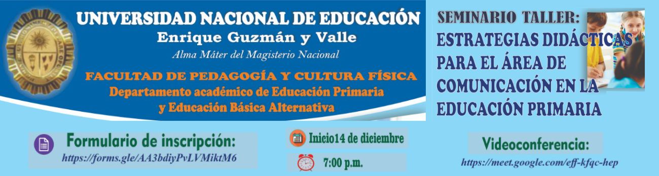 Seminario Taller: Estrategias didácticas para el área de Comunicación en la Educación Primaria