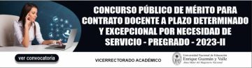 CONCURSO PÚBLICO CONTRATO DOCENTE PREGRADO 2023-II
